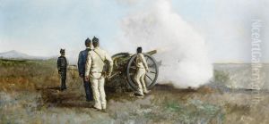 Manovre Militari Di Fronte Al Vesuvio