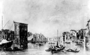 Der Canale Grande in Venedig by Francesco Guardi