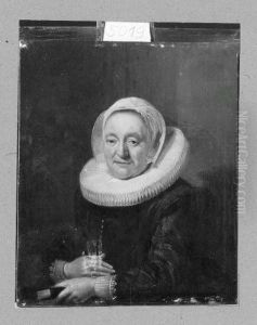 Bildnis einer alteren Frau mit weisser Haube und Radkragen