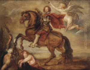 Equestrian portait of George Villiers, Duke of Buckingham (1592-1628) by (studio of) Rubens, Peter Paul