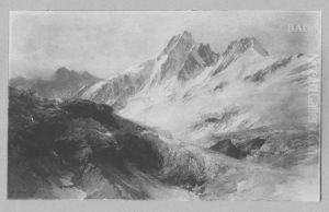 High mountain landscape by Edward Theodore Compton