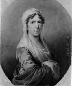 Bildnis einer alteren Dame mit weissem Shawl (Frau des Burgermeisters Wohlleben) by Johann Baptist von Lampi the Elder