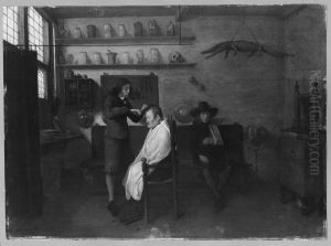 "Beim Barbier" by Quirijn van Brekelenkam