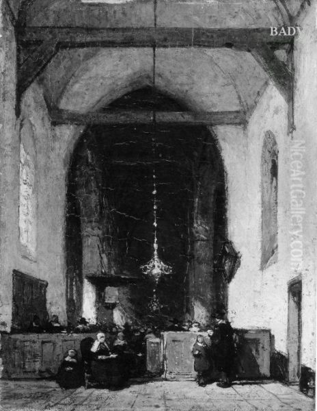 Kircheninneres mit Staffage - view 1