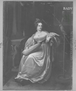 Bildnis der Sangerin Henriette Sonntag mit Laute und Papagei