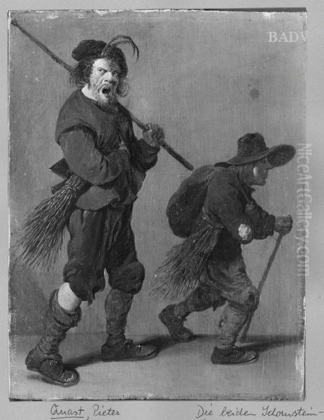 Two beggars - view 1