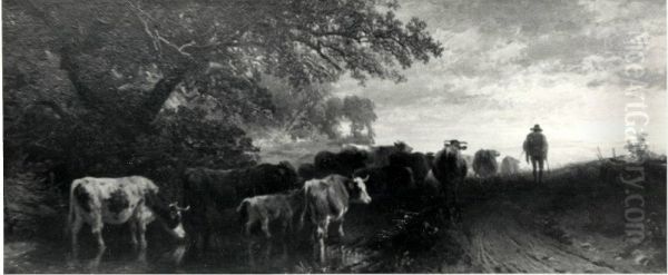 landscape with cows - view 1