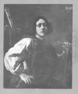 David (Jungling) (Bildnis eines Junglings als David) by Domenico Fetti