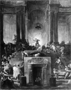 Austreibung der Handler aus dem Tempel by Hubert Robert