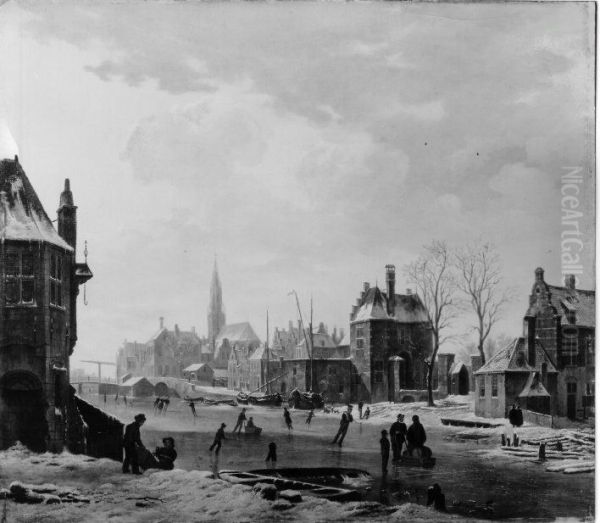 Eislauf auf dem Spaarne bei Haarlem - view 1