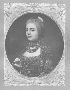 portrait of a lady with flowers by Nathaniel Dance-Holland