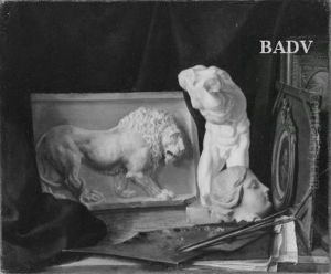 Still - life, cast of figures, palette, paintings 3902 by Anne Vallayer-Coster