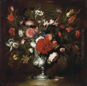 Vaso Di Fiori Con Peonie E Iris