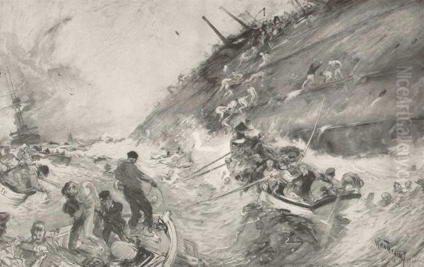 HMS Cressysinking - view 1
