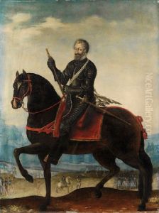 Portrait equestre d'Henri IV devant une ville