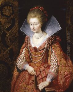 Portrait of Charlotte Marguerite de Montmorency, Princess of Conde (1594-1650) by (studio of) Rubens, Peter Paul