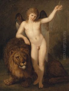 Cupid with a lion Cupid with a lion