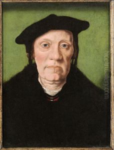 Portrait of a man, possibly of Cornelis Aerentsz van der Dussen by Jan Van Scorel