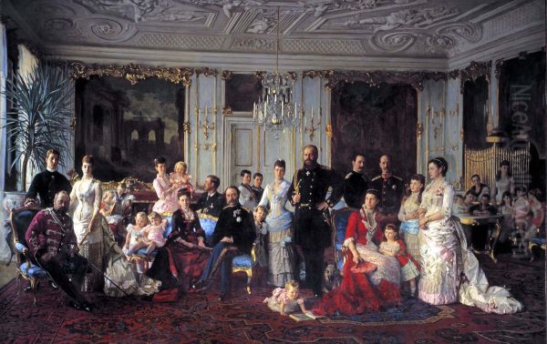 Christian IX of Denmark with his family - view 1