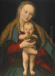 Madonna und Kind mit Trauben by Lucas The Younger Cranach