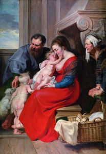 The Holy Family with Saint Anne and Saint John the Baptist by (studio of) Rubens, Peter Paul