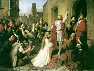Jan van Leiden tauft ein Madchen Jan van Leiden tauft ein Madchen