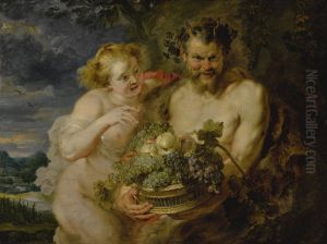 Satyr and Bacchante by (studio of) Rubens, Peter Paul