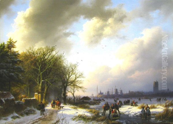 River view near Den Briel, with the Church of Den Briel - view 1