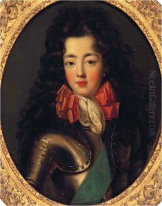 Portrait of a young man, bust length, in armor