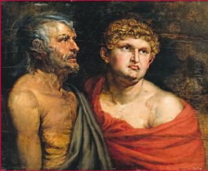 Double portrait of Seneca (?-65) and Nero (37-68) by (studio of) Rubens, Peter Paul