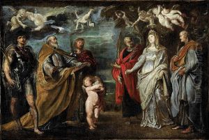 Die Patrone der Oratorianer by (studio of) Rubens, Peter Paul
