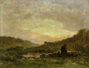 Berger et son troupeau by Ferdinand Chaigneau