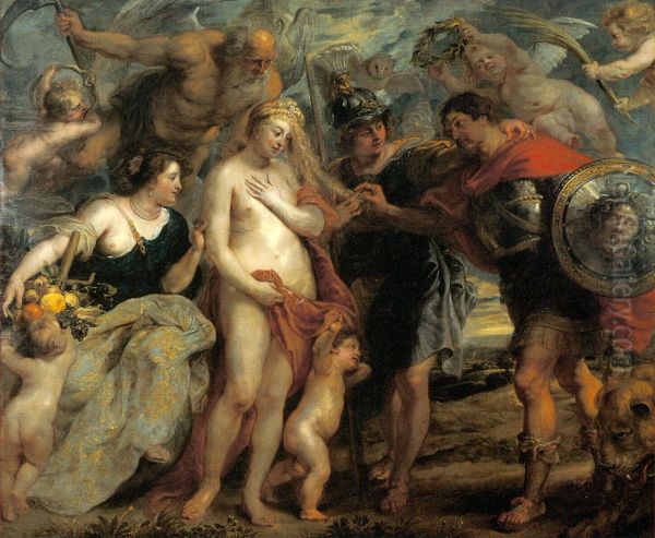 The victorious hero takes Occasio to conclude Peace - view 1