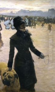 Signora col cane (Ritorno dalle corse) by Giuseppe de Nittis
