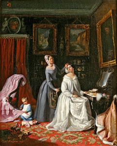 Young Lady at her dressing-table