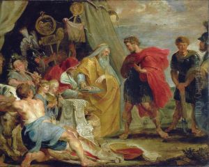 Decius Mus consulting the soothsayer (Livy VIII, 6-9/10) by (studio of) Rubens, Peter Paul