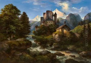 Tyrolean landscape with Naudersberg Castle