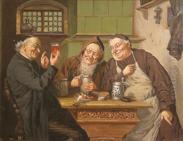 Three men in an inn. - view 1