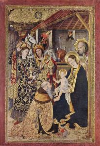 Taula del Retaule del Conestable o de l'Epifania (1464-1465) per a la Capella del Palau Reial Major de Barcelona.