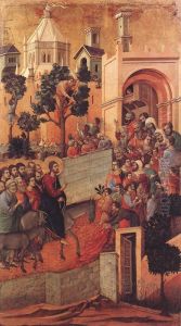 Einzug Jesu und seiner Junger nach Jerusalem