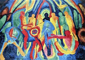 Entry of Jesus into Jerusalem by Wilhelm Morgner