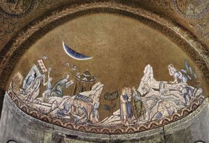 Mosaiken von San Marco in Venedig. Szene: Wunder wahrend des Exodus