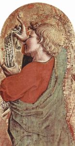 Hauptaltar des Domes von Ascoli, Polyptychon, Predella: Hl. Jacobus d. J. by Carlo Crivelli