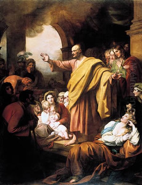 Peter Preaching at Pentecost - view 1