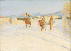 Donkey riders near Palermo. Donkey riders near Palermo.