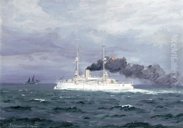 The Danish cruiser Valkyrien. - view 1
