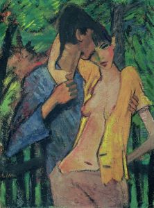 Liebespaar (Der Kunstler und Irene Altmann) by Otto Mueller