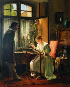 Tanulmany aHimzo leanycimu festmenyhez by Mihaly Munkacsy