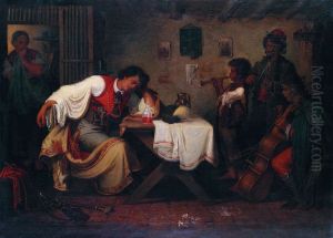 Busulo betyar by Mihaly Munkacsy