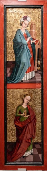 Verkundigung an Maria und vier weibliche Heilige - view 1